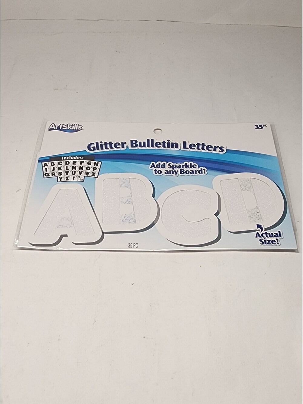 Artskills White Glitter Bulletin Letters 35 Count